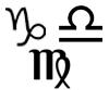 Capricorn, Virgo, Libra