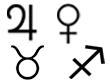 Jupiter, Venus, Sagitarrius, Taurus
