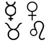 Mercury, Venus, Taurus, Leo