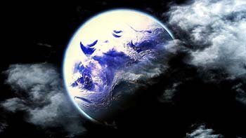 moon, sky